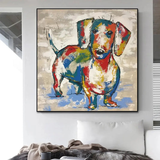 Abstract Dachshund Dog Canvas Aliexpress