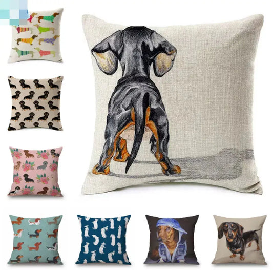 Dachshund Dog Cushion Covers 45X45cm Doxie Dreams Boutique