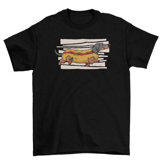 Hot dog animal t-shirt design Turquoise Theseus