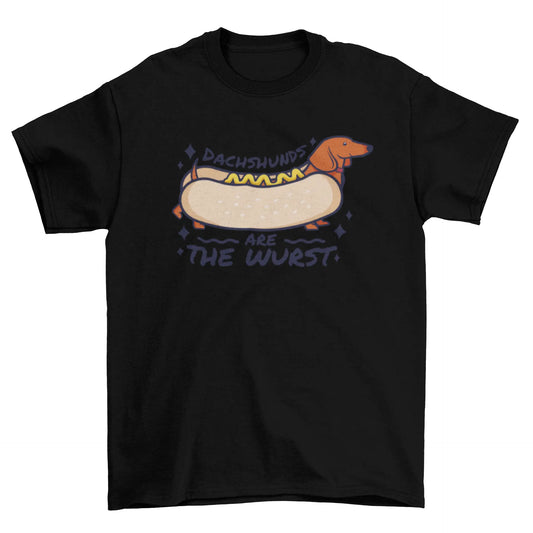 Dachshund Hot Dog t-shirt Turquoise Theseus