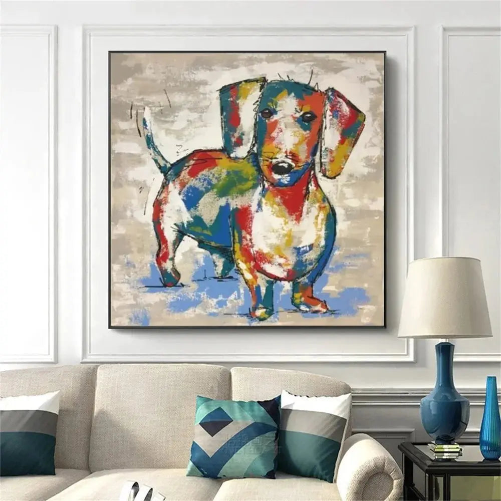 Abstract Dachshund Dog Canvas Aliexpress