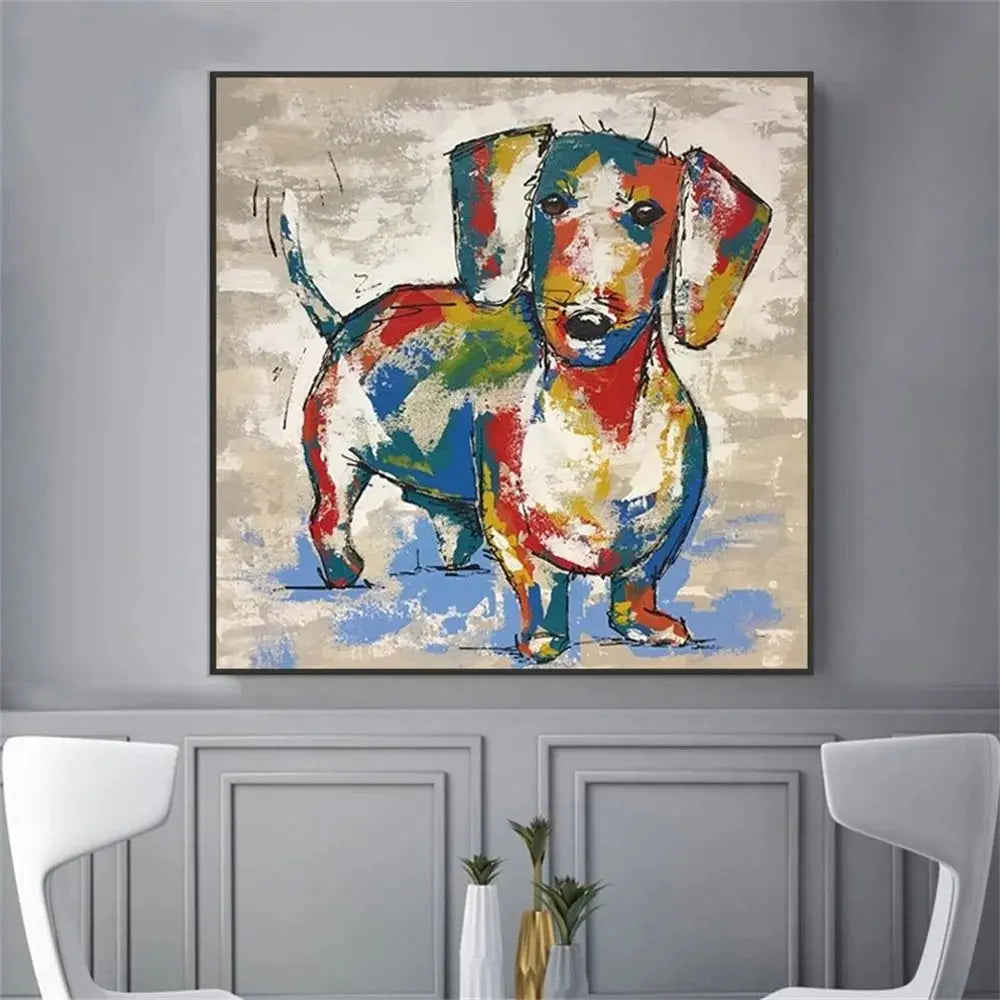 Abstract Dachshund Dog Canvas Aliexpress