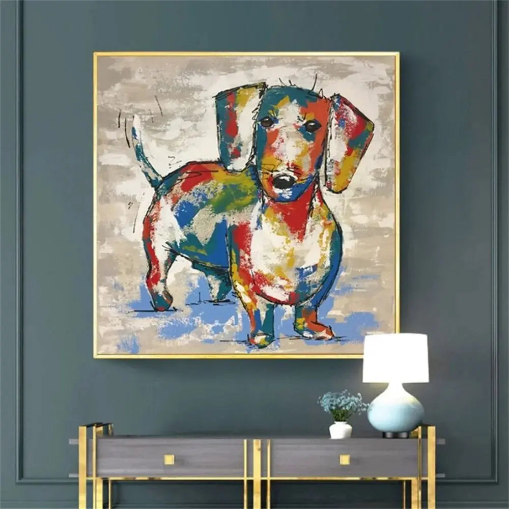 Abstract Dachshund Dog Canvas Aliexpress