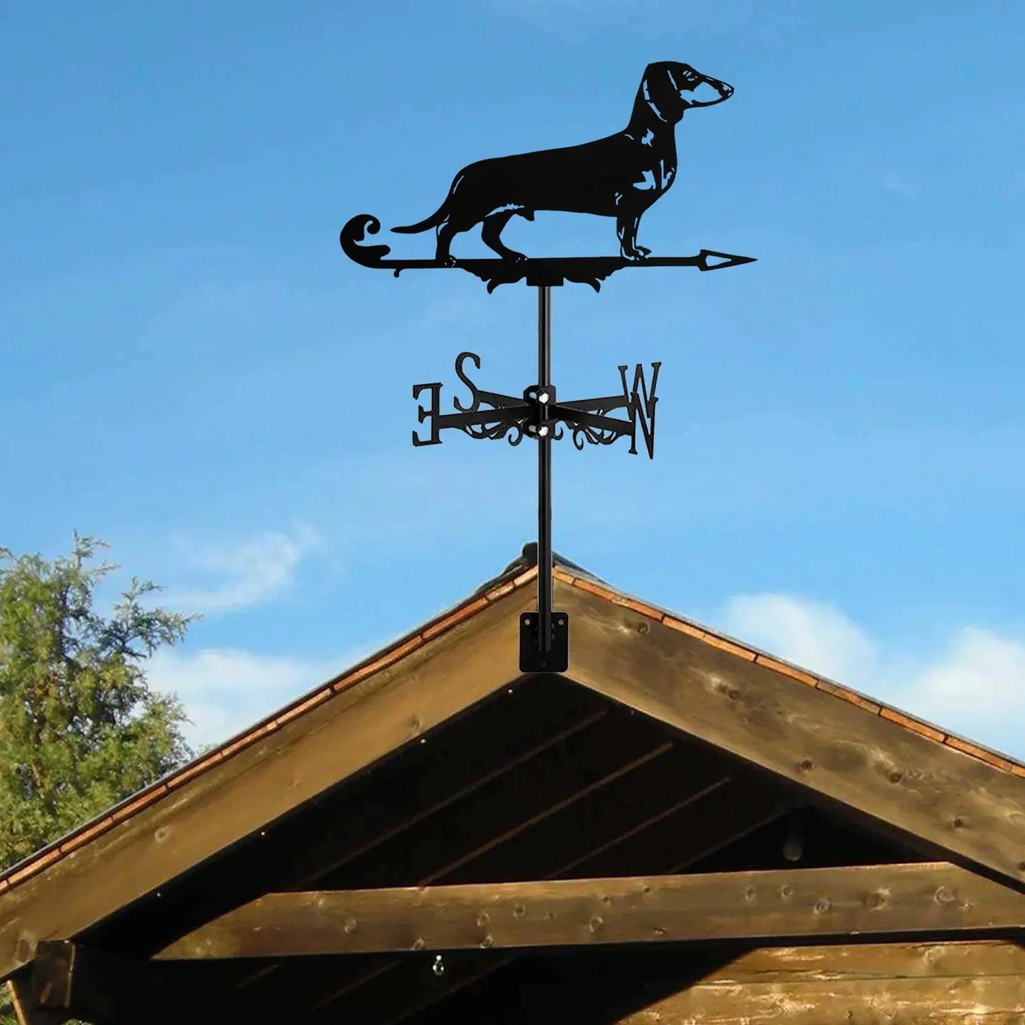 Metal Dachshund Weather Vane Doxie Dreams Boutique