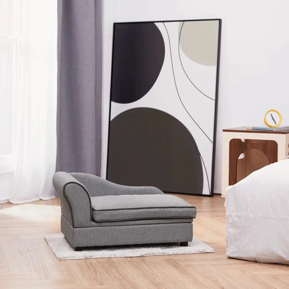 Linen Pet Sofa Bed with Hidden Underneath Supplies Storage Aliexpress