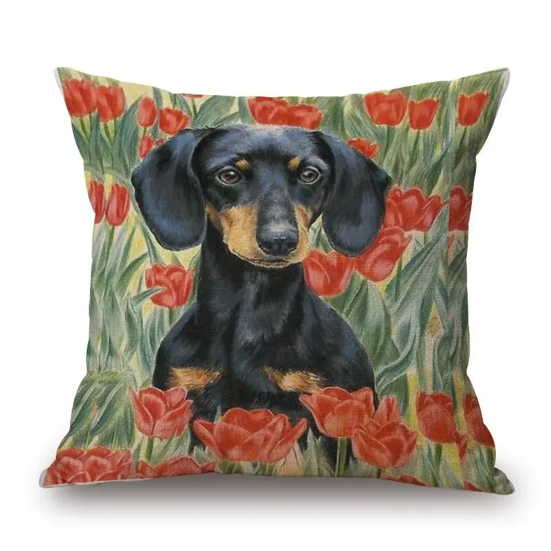 Dachshund Dog Cushion Covers 45X45cm Doxie Dreams Boutique