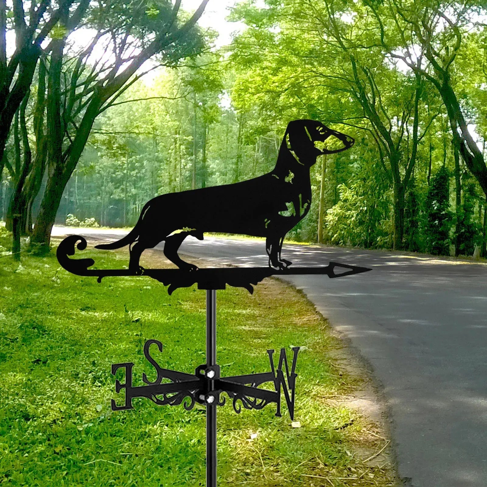 Metal Dachshund Weather Vane Doxie Dreams Boutique