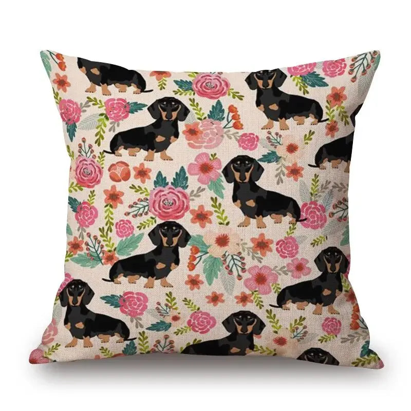 Dachshund Dog Cushion Covers 45X45cm Doxie Dreams Boutique