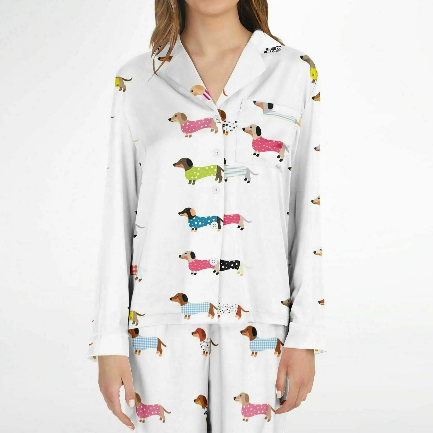 Women's Dachshund Satin Pajamas Subliminator